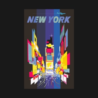 Vintage Travel Poster, Fly New York T-Shirt