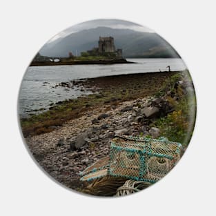 Fishing boxes near Eilean Donan, Highlands of Scotland Pin