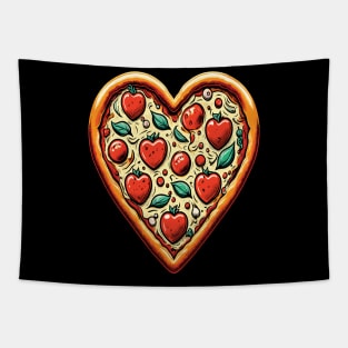 Heart Pizza Tapestry