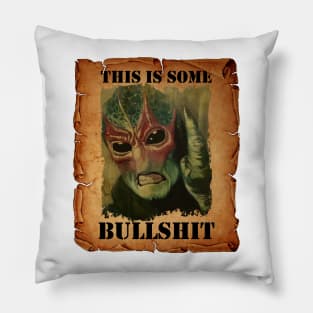 The alien raises his middle finger poster Pillow