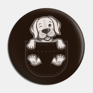 Dog in Pocket Pin