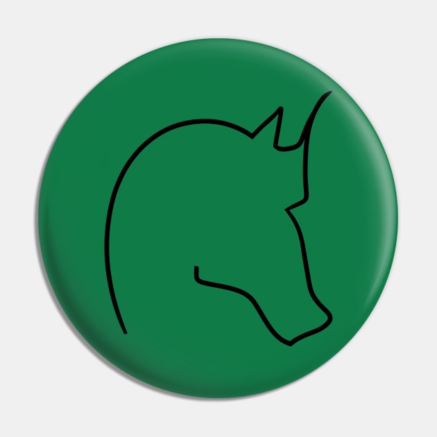 Black Horsehead Pin by VazMas Design