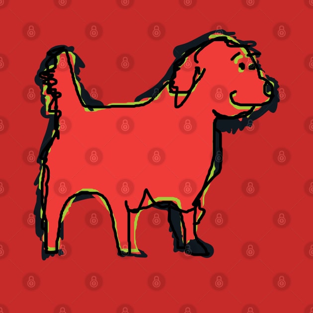 Red Dog Ruff Rough by ellenhenryart