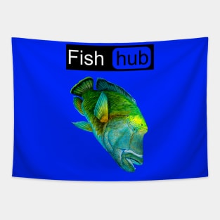 Fish hub napoleon wrasse Tapestry