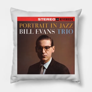 Vintage Bill Jarr Evans Music Trio Portrait Song in Jazz Album Pillow