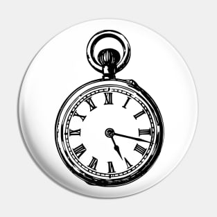 Vintage Pocket Watch Pin