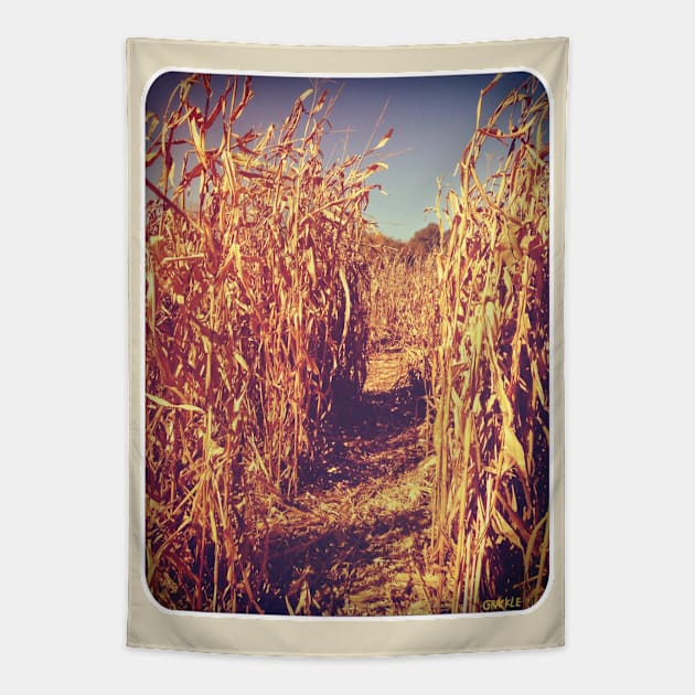 Lost In the Corn Maze Tapestry by Jan Grackle