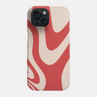 Beige & Rouge Red Abstract Fluid Pattern Design Phone Case