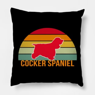 Cocker Spaniel Vintage Silhouette Pillow