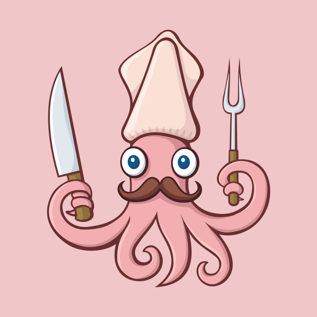 Squid Chef Cartoon by sifis