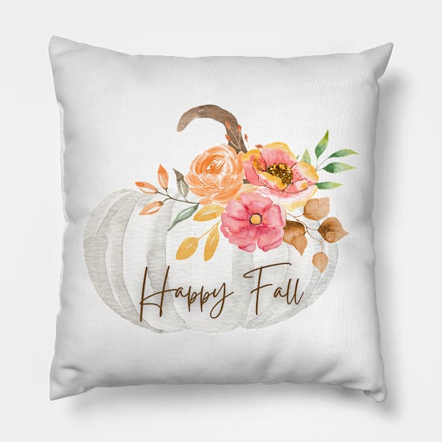 Autumn's Embrace: Happy Fall Pillow by neverland-gifts