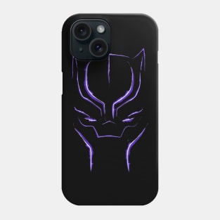 Black Panther Mask: Purple and White Phone Case