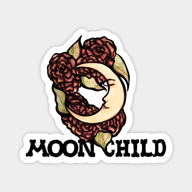 Moon Child Magnet by bubbsnugg