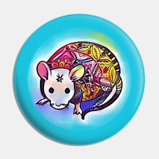 Tattooed Love Mouse - Peace, Love, Sixties, Hippy Pin