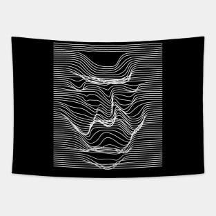 face geometric lines Tapestry