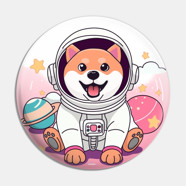 astronaut dog Pin by StickerMainia