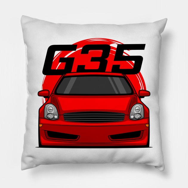 Front Red G35 JDM Pillow by GoldenTuners