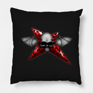 Bat winged skull Pillow