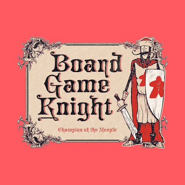 Board Game Knight Plaque Shirt by east coast meeple