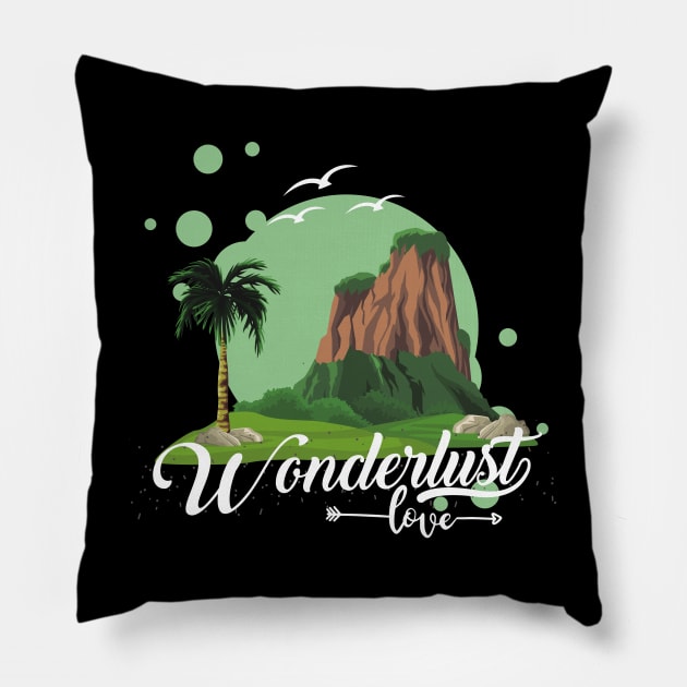 Wanderlust love Explore the world travel lover summer design holidays vacation Pillow by BoogieCreates