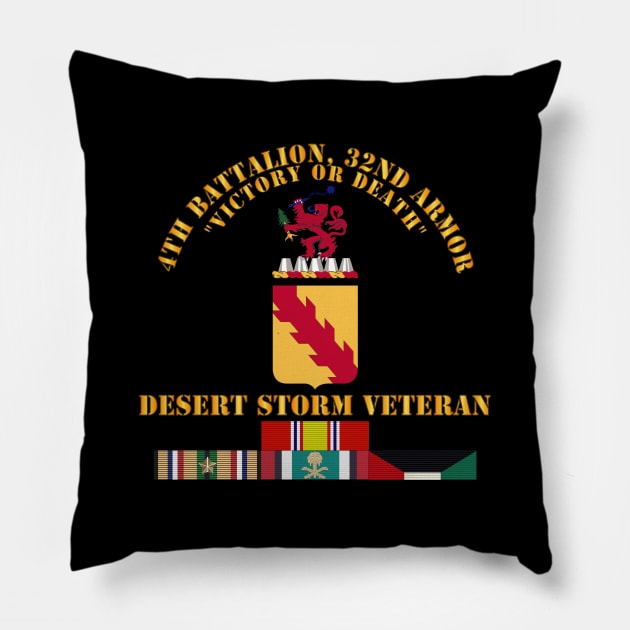 4th Bn, 32nd Armor - Desert Storm Veteran Pillow by twix123844