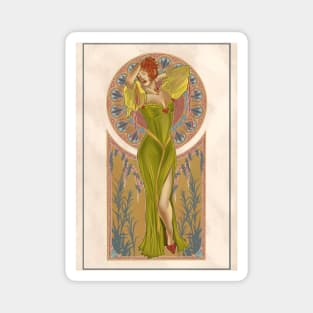 Art nouveau style girl Magnet