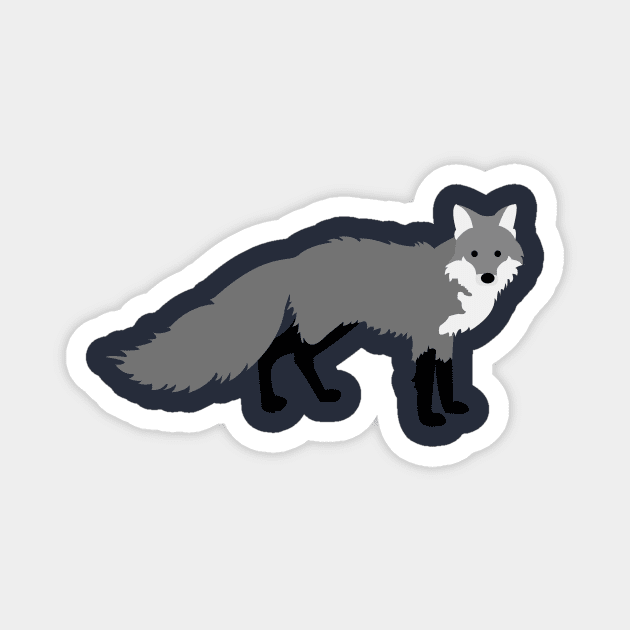 Silver Fox Magnet by Kurt.Store