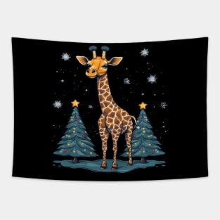 Giraffe Christmas Tapestry