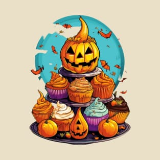 Enchanting Eats Delight in a Halloween Dessert Journey T-Shirt