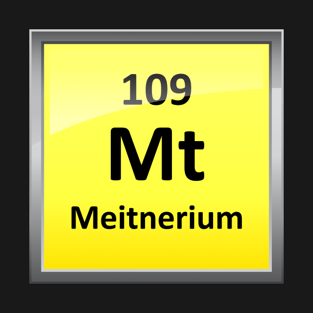 Meitnerium Periodic Table Element Symbol by sciencenotes