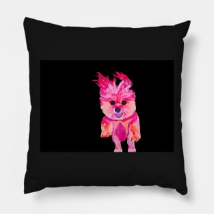 I Love Luz the Morkie over Black Pillow