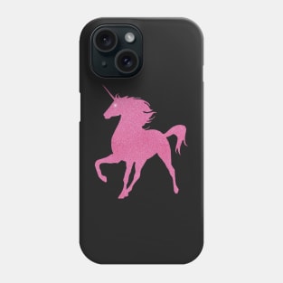 Pink Faux Glitter Magical Unicorn Phone Case