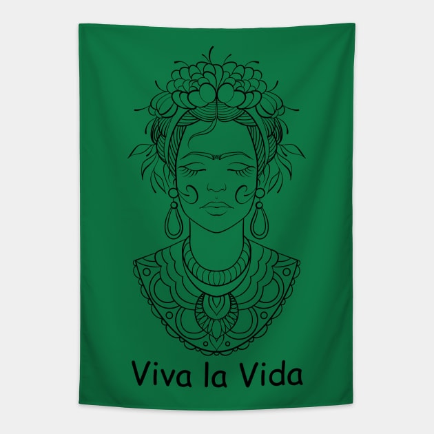 VIVA LA VIDA Tapestry by MAYRAREINART