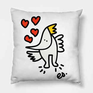 King of birds is giving love Pillow