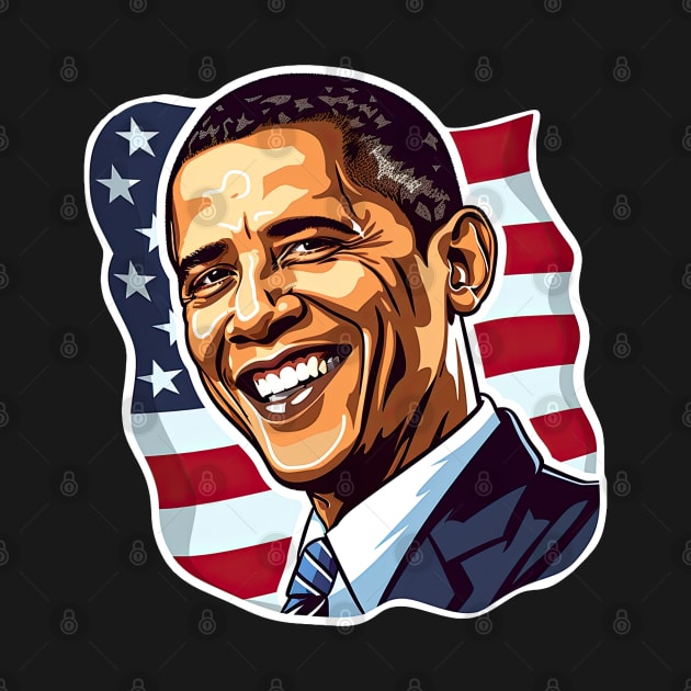 Barack Obama American Flag by Zalbathira