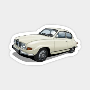 1971 Saab 96 saloon in polar white Magnet