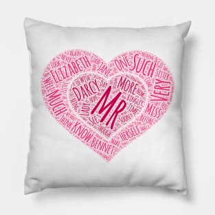 Pride and Prejudice Word Cloud Pillow