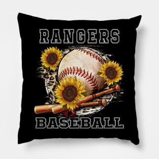 Awesome Baseball Name Rangers Proud Team Flowers Pillow