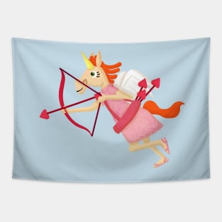 Cupid Unicorn Tapestry