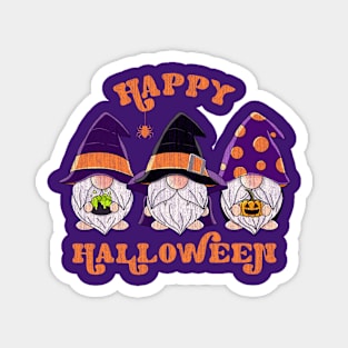 Halloween, Happy Halloween, Funny Gnome Sorcerers Magnet