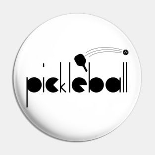 Pickleball Geometric Font Pin