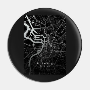 Antwerpen Belgium City Map dark Pin