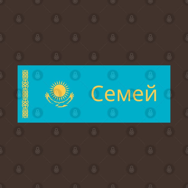 Semey City in Kazakhstan Flag by aybe7elf