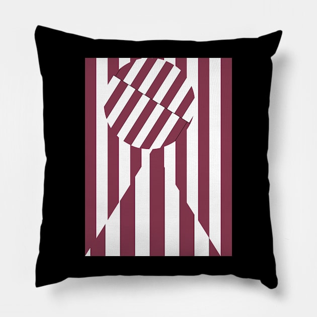 brown and white pattern Pillow by Ruzzo