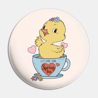 Cute Chick in a cup to welcome spring - Easter Gift Pin