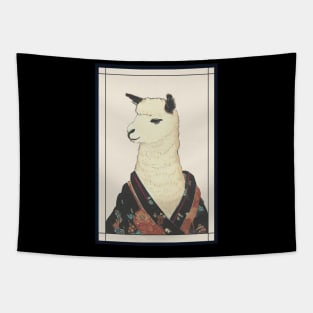 Alpaca with kimono japanese vintage Tapestry