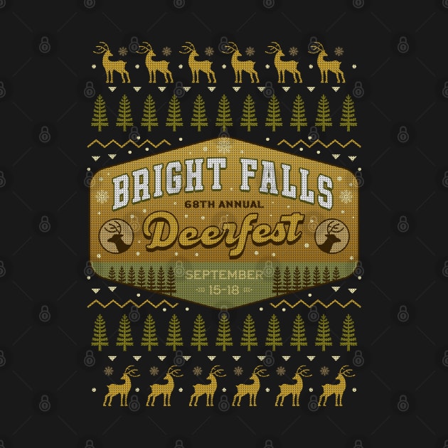 Deerfest Bright Falls Ugly Sweater by Lagelantee