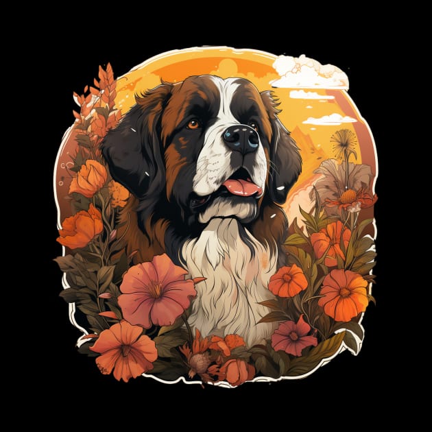 Saint Bernard Dog Flower by Paul Walls