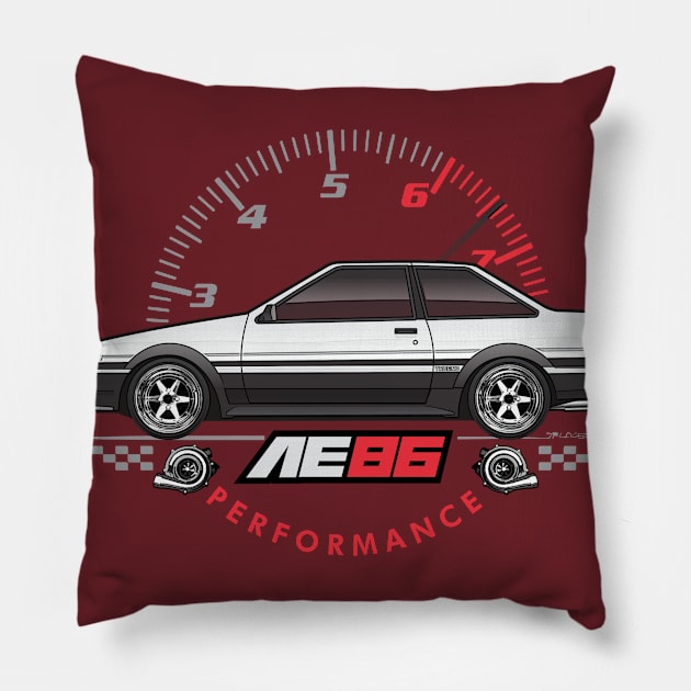 AE86White Pillow by JRCustoms44