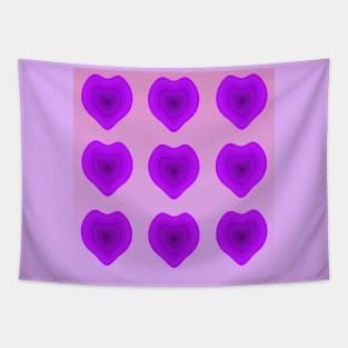 Purple Hearts Tapestry